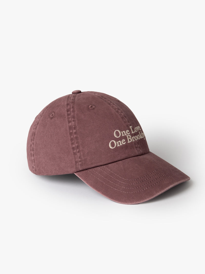 One Love One Brooklyn Cap in Bordeaux - BROOKLYN INDUSTRIES