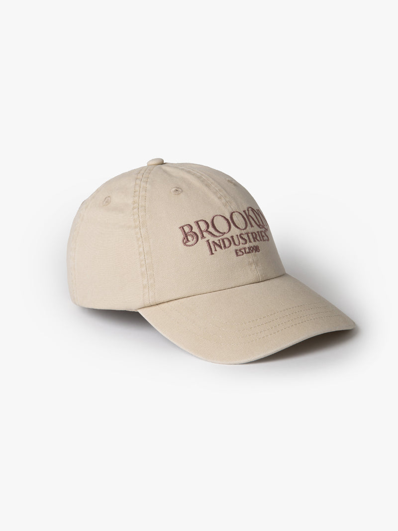Logo Cap in Antique White - BROOKLYN INDUSTRIES