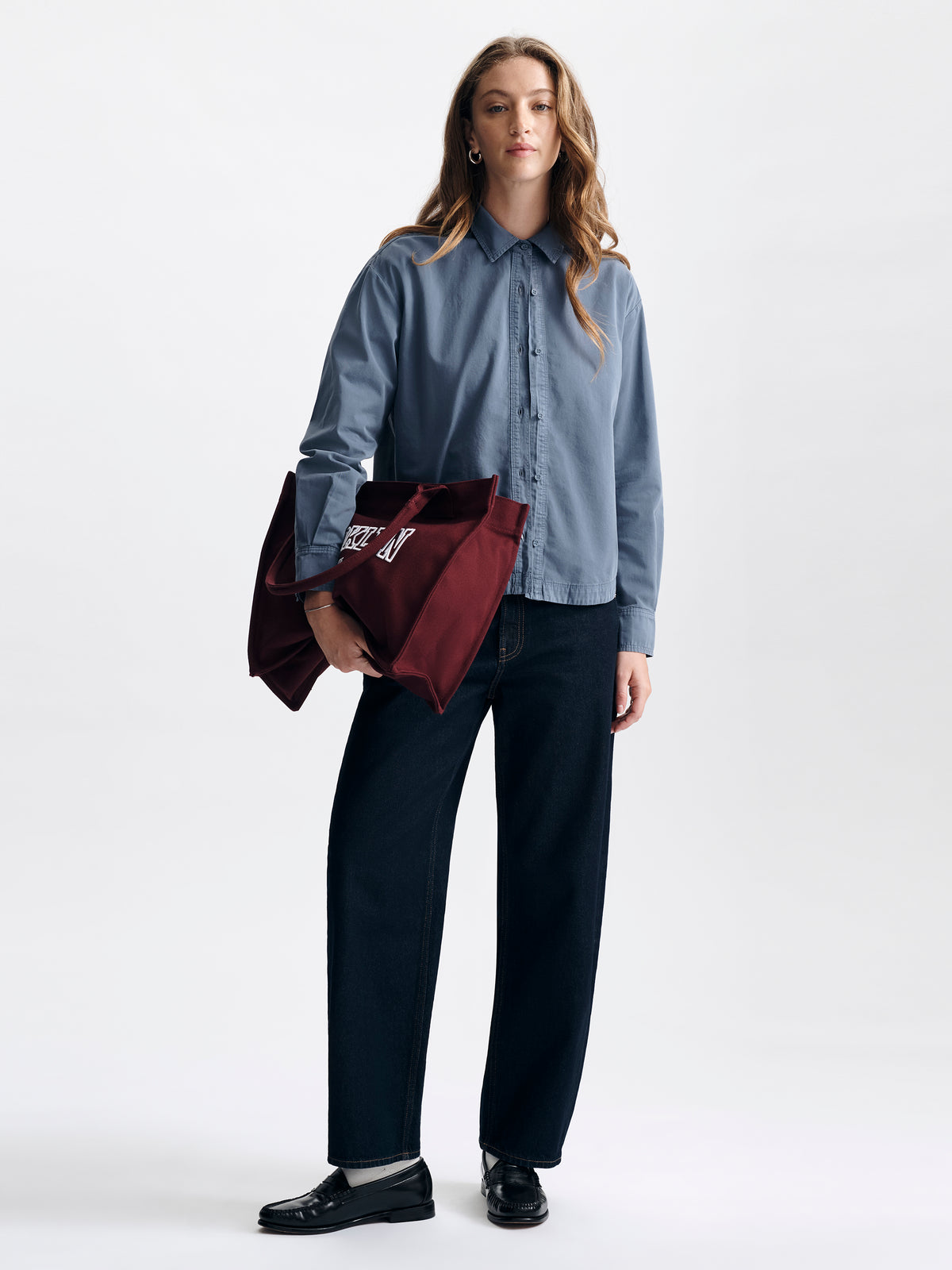 Brooklyn Canvas Tote Bag in Burgundy - BROOKLYN INDUSTRIES