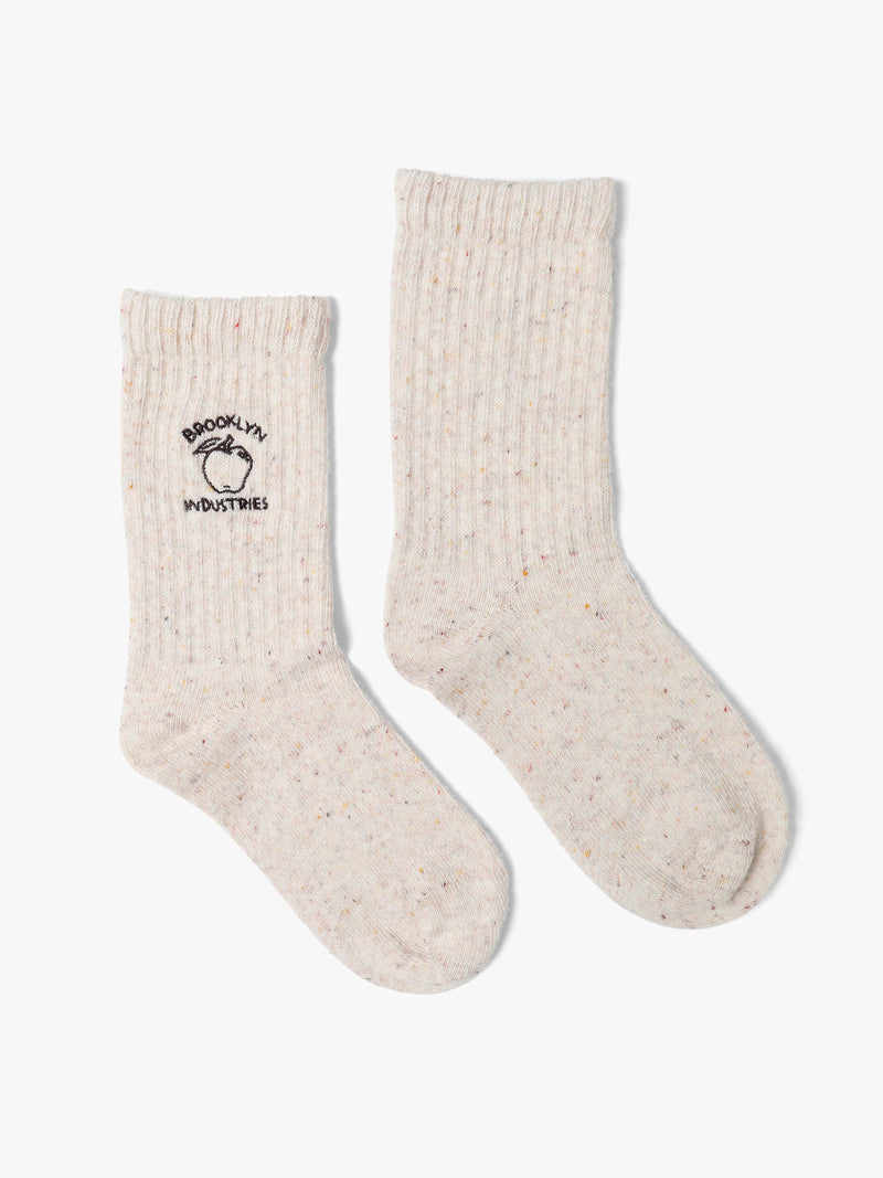 Women's Brooklyn Big Apple Boot Socks in Ecru - BROOKLYN INDUSTRIES