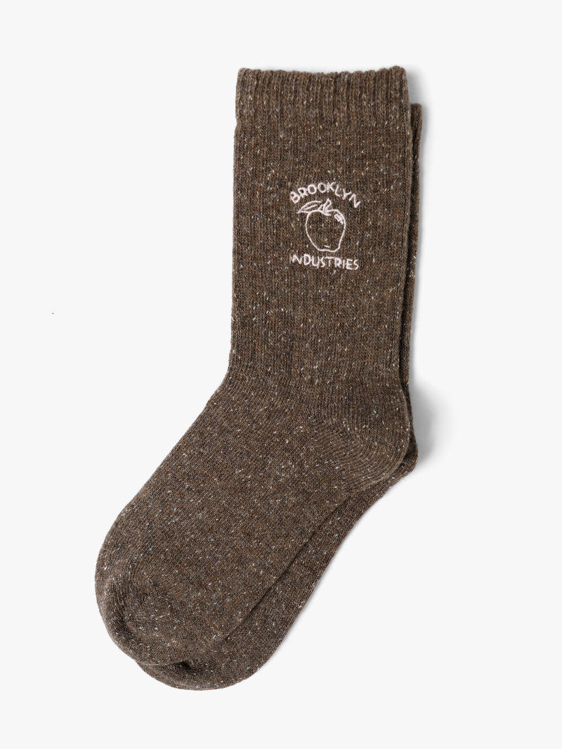 Women's Brooklyn Big Apple Boot Socks in Chicory Coffee - BROOKLYN INDUSTRIES