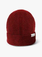Ribbed Logo Tab Beanie in Maroon Banner - BROOKLYN INDUSTRIES