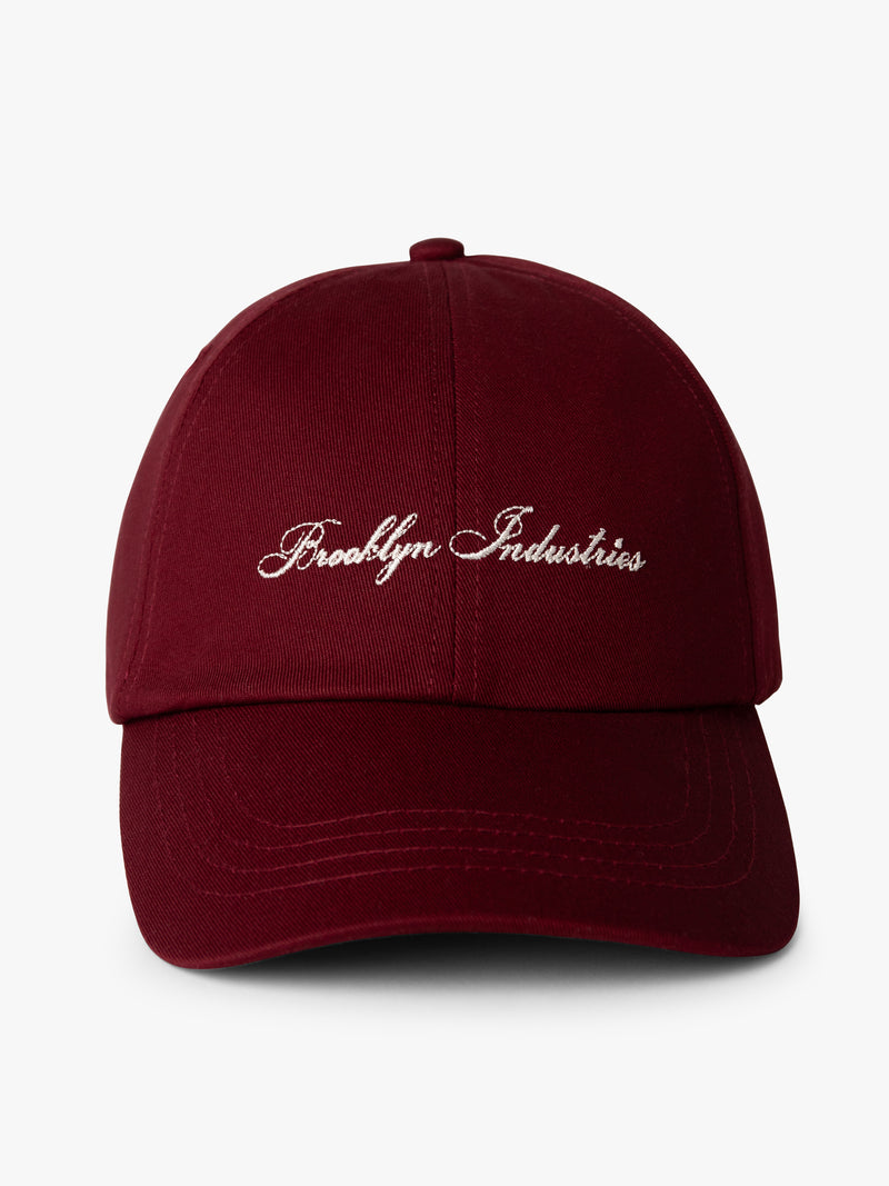 Logo Cap in Maroon Banner - BROOKLYN INDUSTRIES