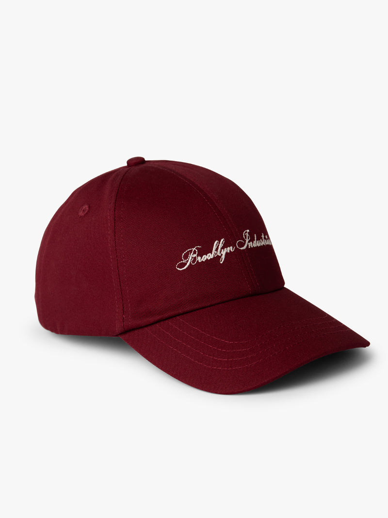 Logo Cap in Maroon Banner - BROOKLYN INDUSTRIES