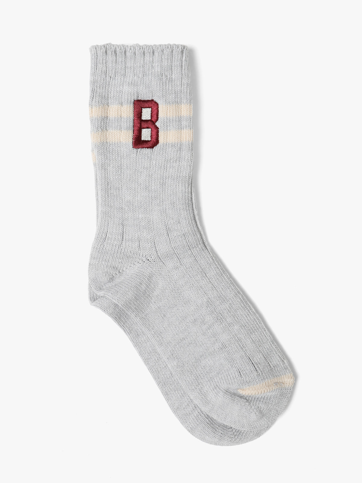 Women's Brooklyn Varsity Boot Socks in Light Grey Melange - BROOKLYN INDUSTRIES