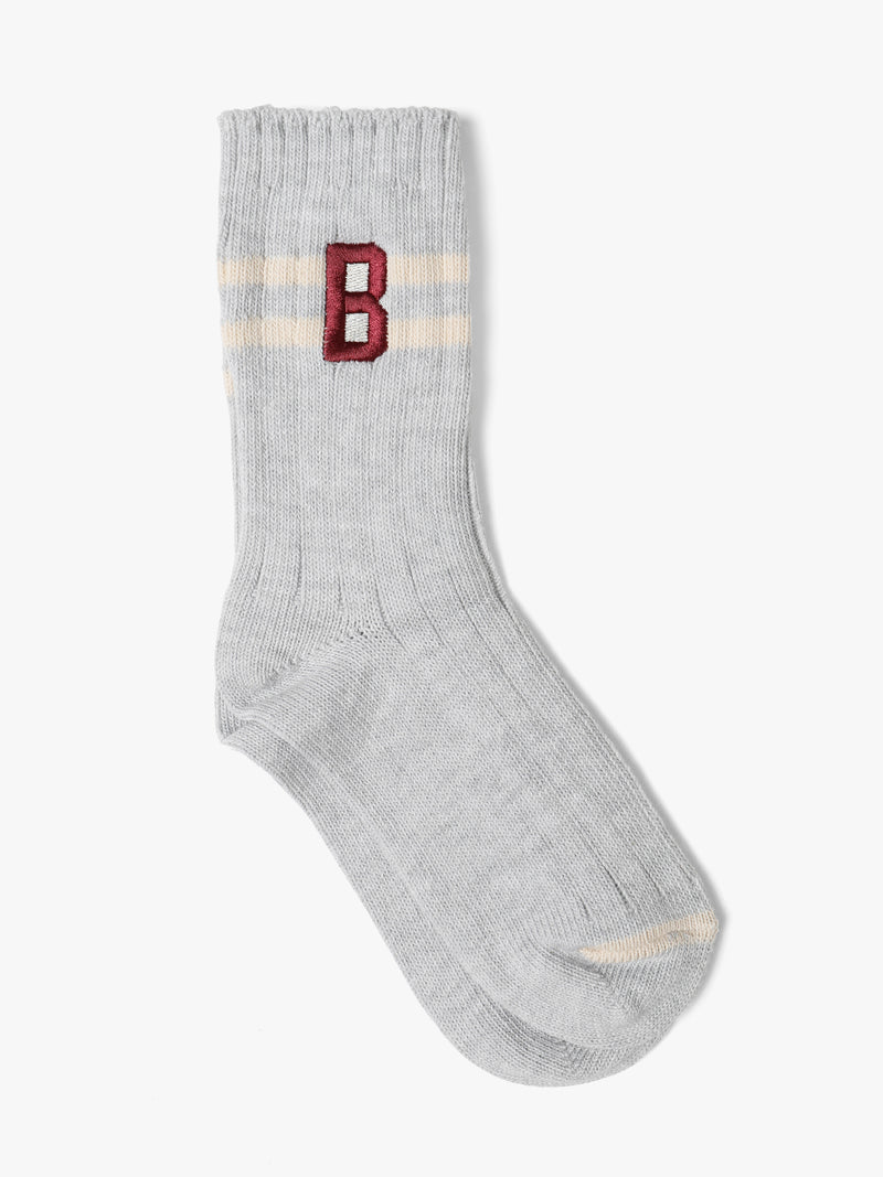 Women's Brooklyn Varsity Boot Socks in Light Grey Melange - BROOKLYN INDUSTRIES