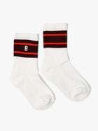 Women's Brooklyn Varsity Boot Socks in Antique White