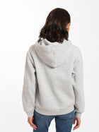 Women's BKI 1998 Zip Up Hoodie in Grey Melange - BROOKLYN INDUSTRIES