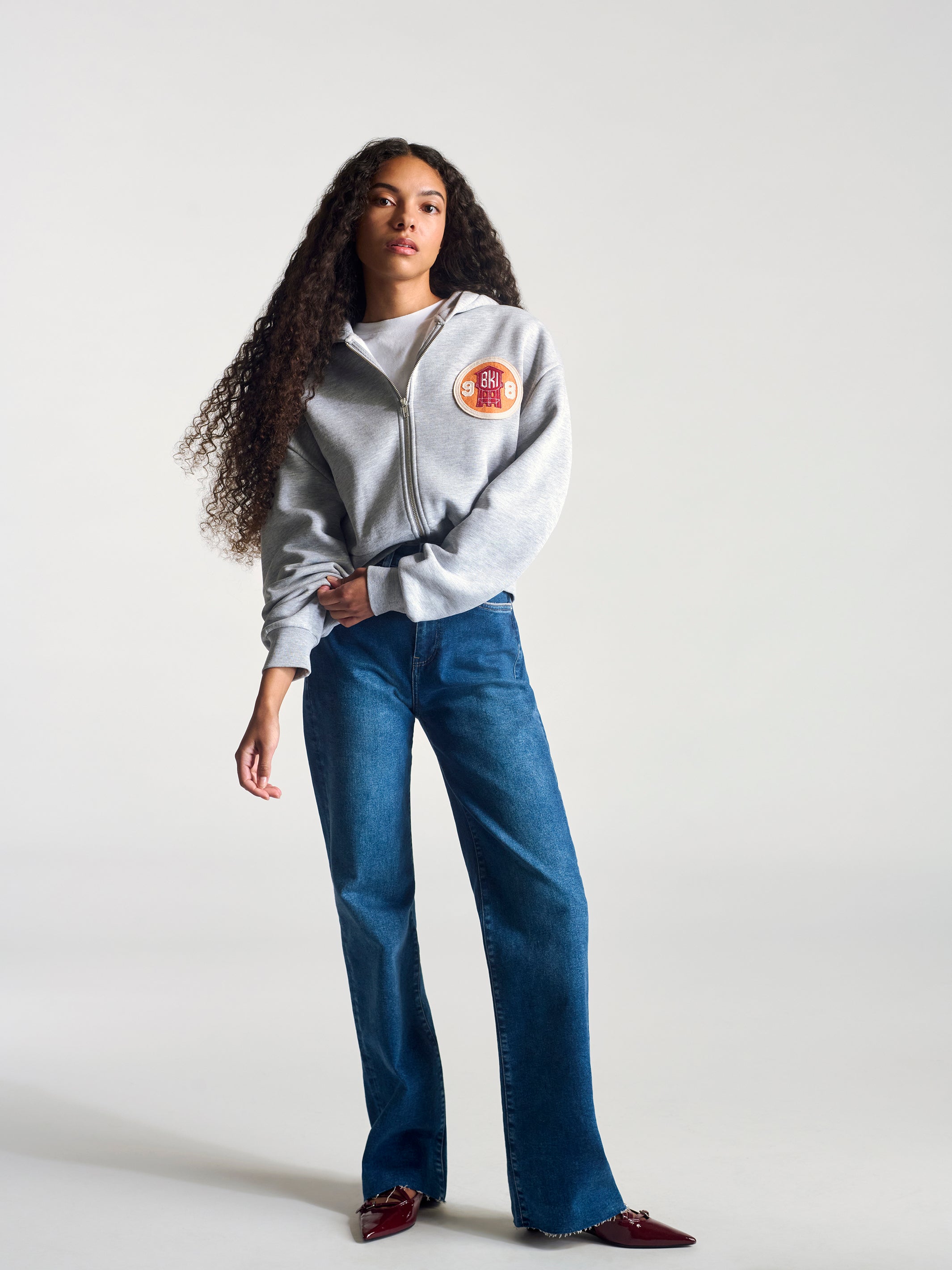 Women's Brooklyn Vintage Sweatshirt In Grey Melange - BROOKLYN INDUSTRIES