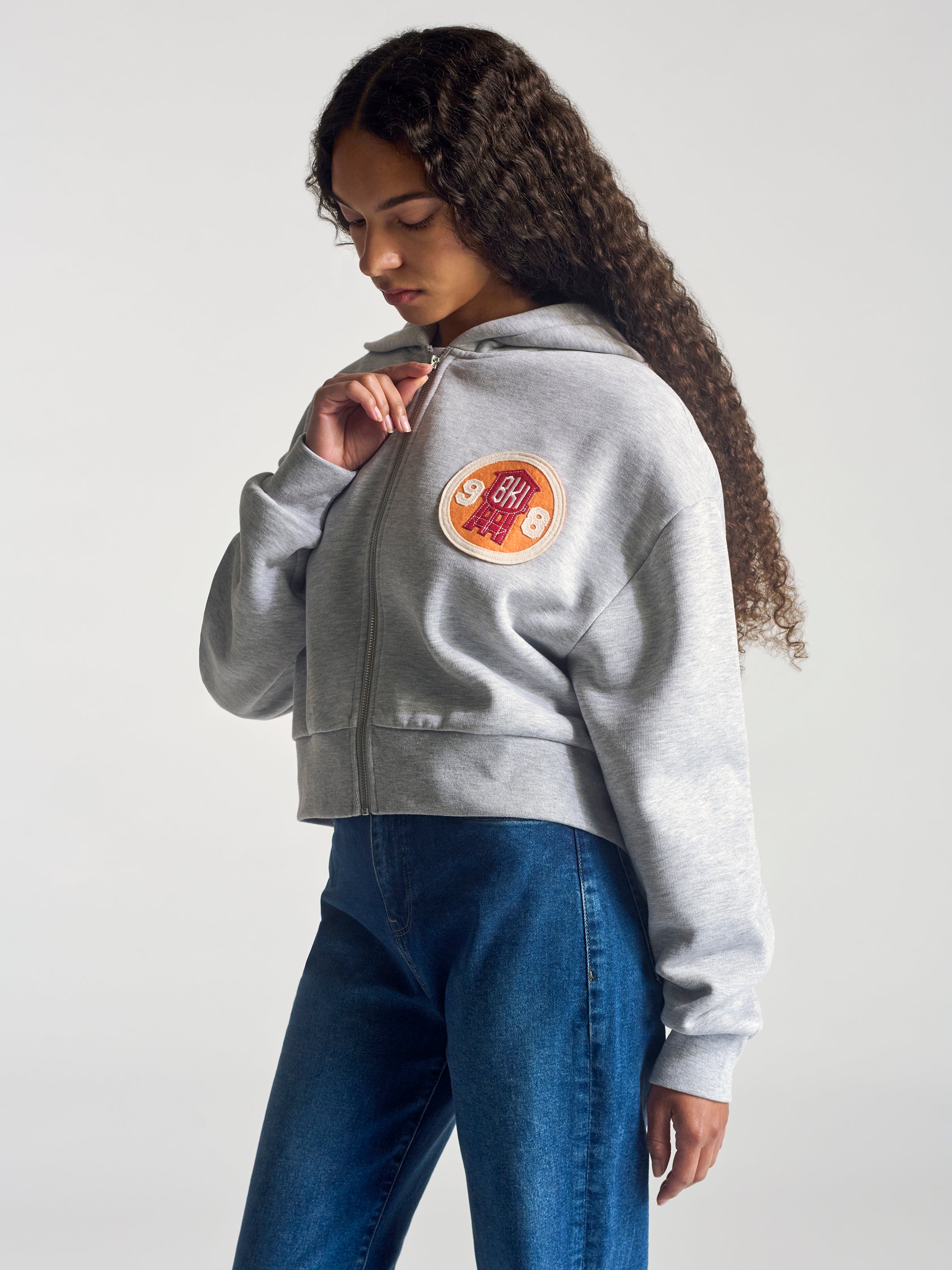 Women's Brooklyn Vintage Sweatshirt In Grey Melange - BROOKLYN INDUSTRIES