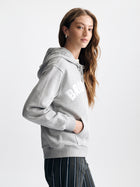 Women's Brooklyn Zip-Up Hoodie in Light Grey Melange - BROOKLYN INDUSTRIES