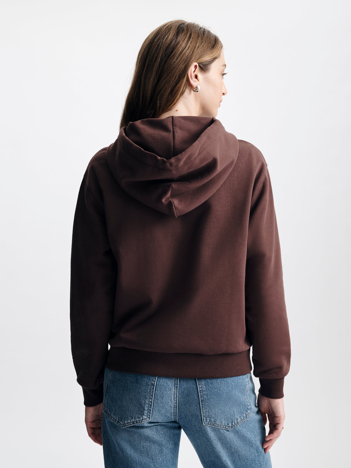 Women's Brooklyn Zip-Up Hoodie in Chicory Coffee - BROOKLYN INDUSTRIES