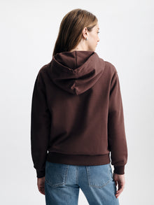 Women's Brooklyn Zip-Up Hoodie in Chicory Coffee - BROOKLYN INDUSTRIES