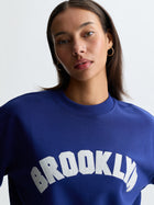 Women's Brooklyn Crew Neck Sweatshirt in Blueprint - BROOKLYN INDUSTRIES