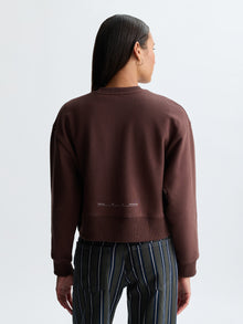 Women's Logo Crew Neck Sweatshirt in Chicory Coffee - BROOKLYN INDUSTRIES