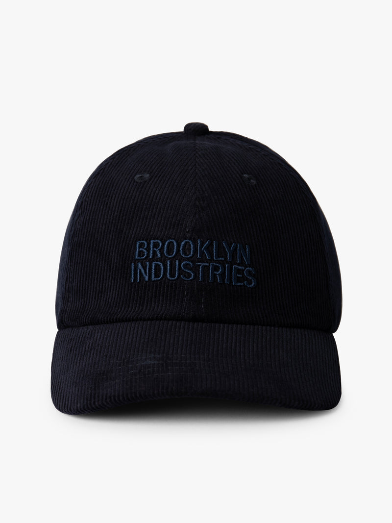 Corduroy Logo Cap in Total Eclipse - BROOKLYN INDUSTRIES