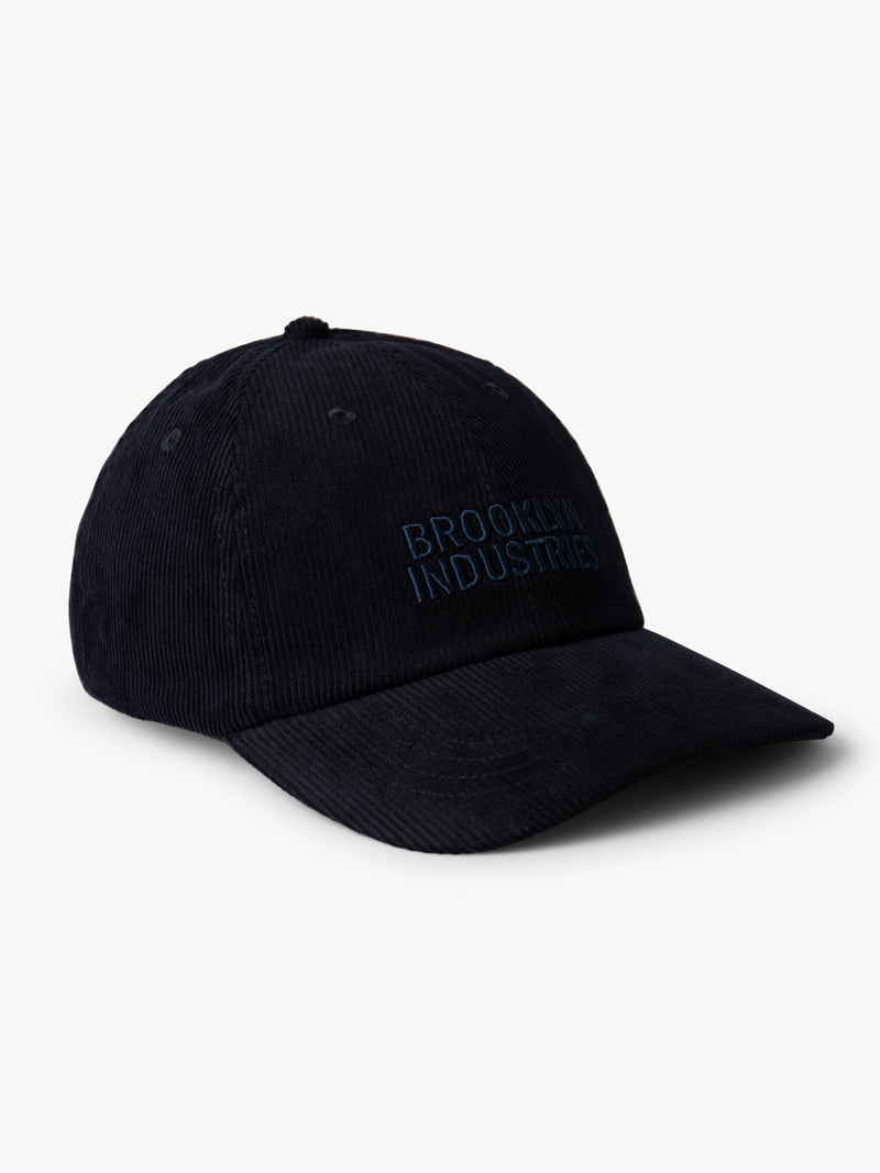 Corduroy Logo Cap in Total Eclipse - BROOKLYN INDUSTRIES
