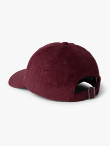Corduroy Logo Cap in Maroon Banner