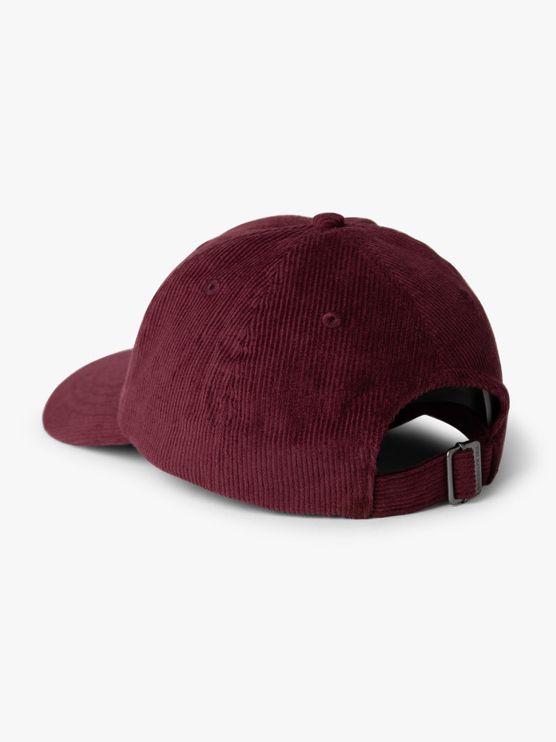 Corduroy Logo Cap in Maroon Banner - BROOKLYN INDUSTRIES