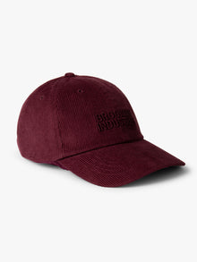 Corduroy Logo Cap in Maroon Banner