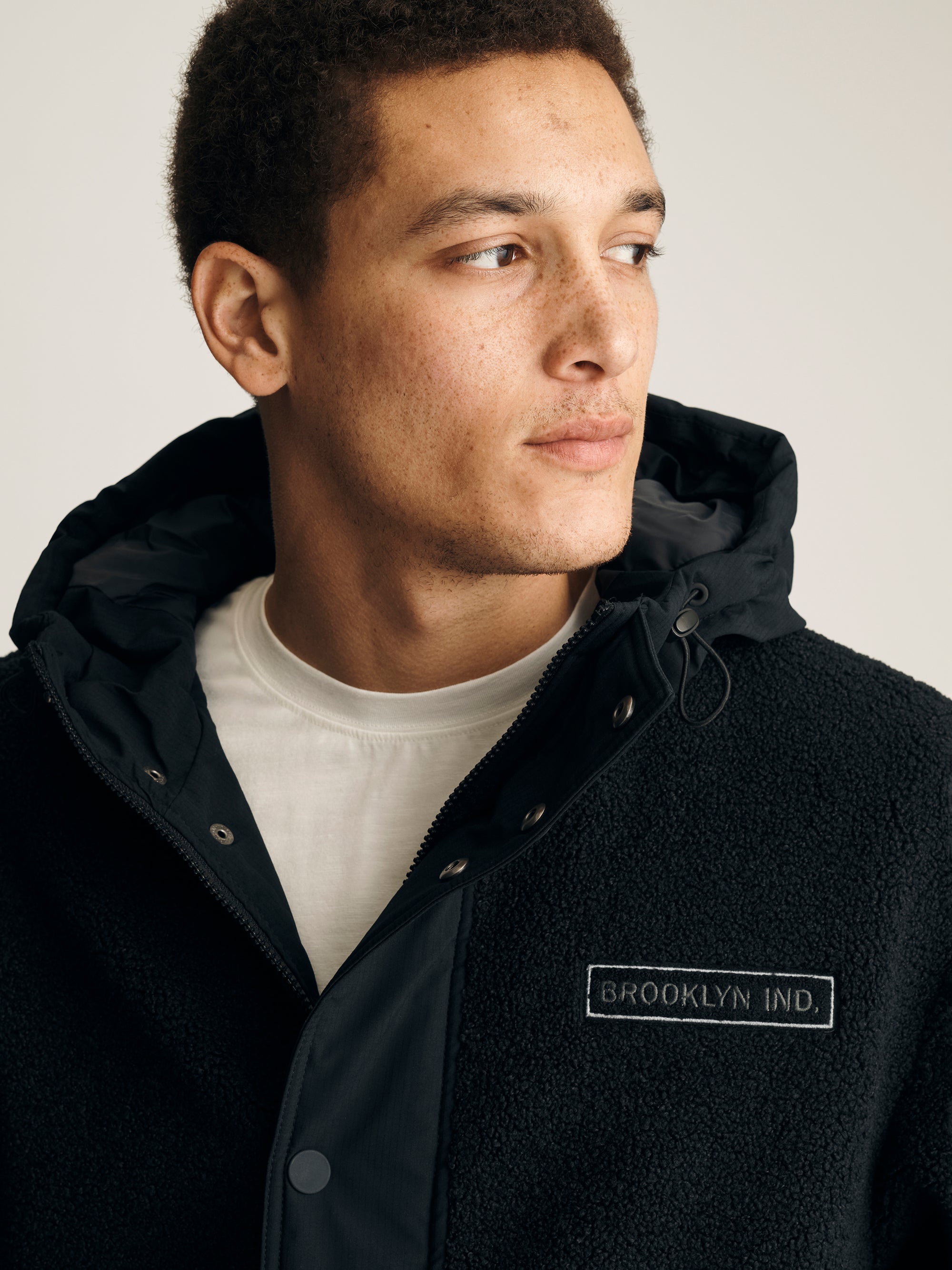 Men's Brooklyn Hooded Jacket in Anthracite - BROOKLYN INDUSTRIES