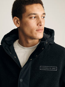 Men's Brooklyn Hooded Jacket in Anthracite - BROOKLYN INDUSTRIES