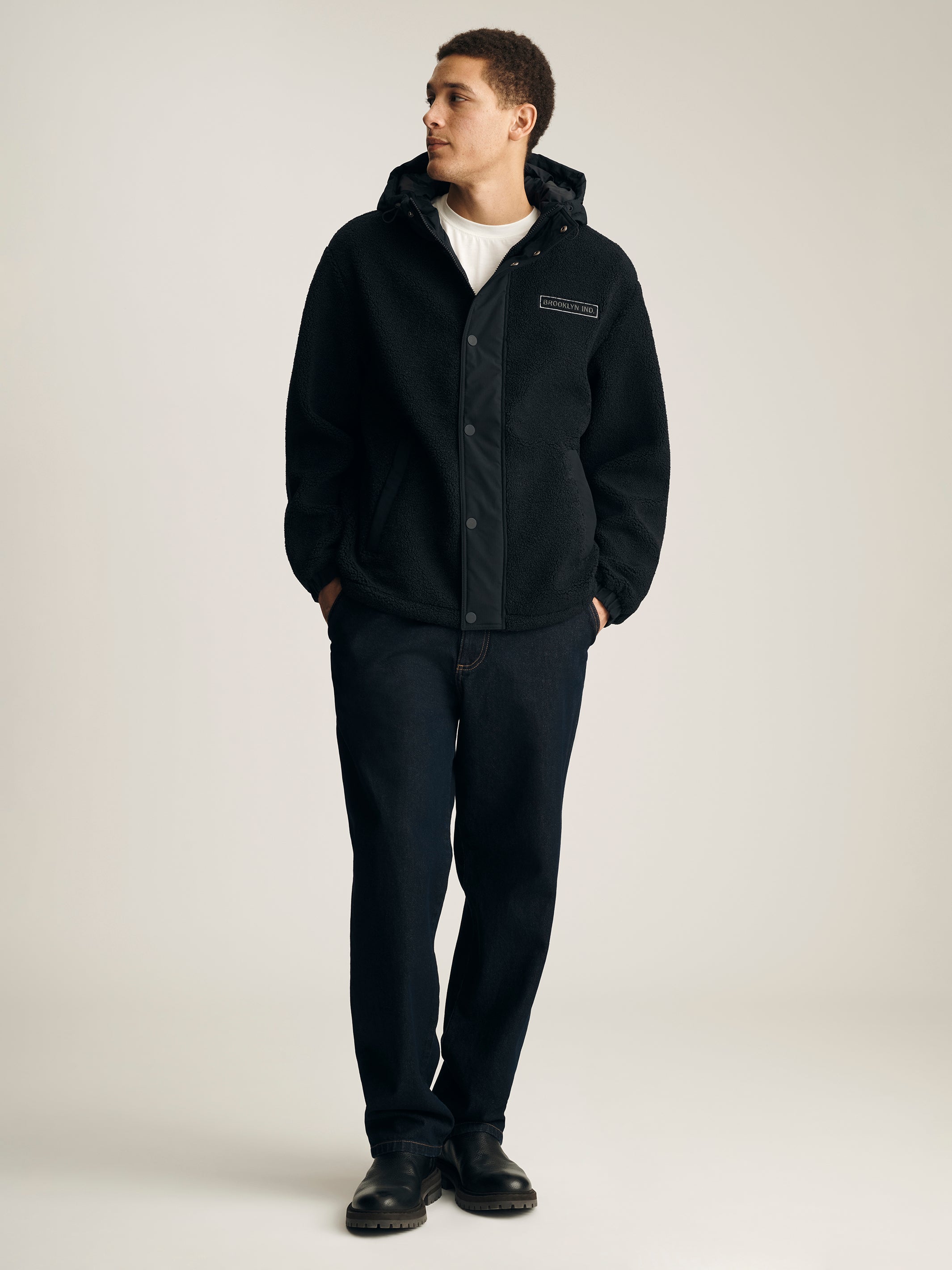 Men's Brooklyn Hooded Jacket in Anthracite - BROOKLYN INDUSTRIES