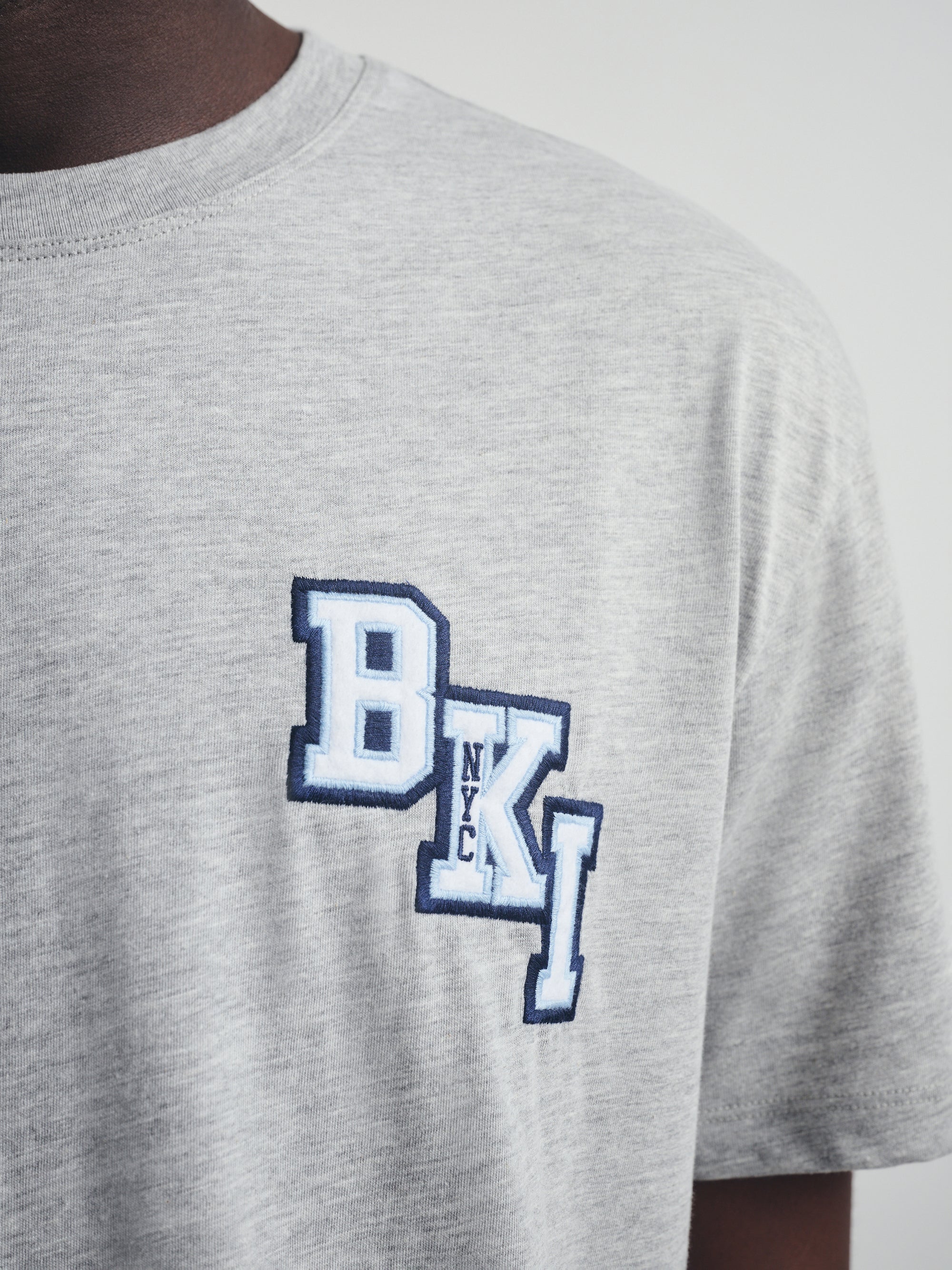 Men's Brooklyn T-Shirt in Mid Grey Melange