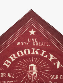 Brooklyn Bandana in Red Mahogany - BROOKLYN INDUSTRIES