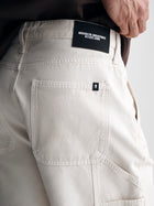 Men's Williamsburg Carpenter Shorts in Cream Colored Canvas - BROOKLYN INDUSTRIES