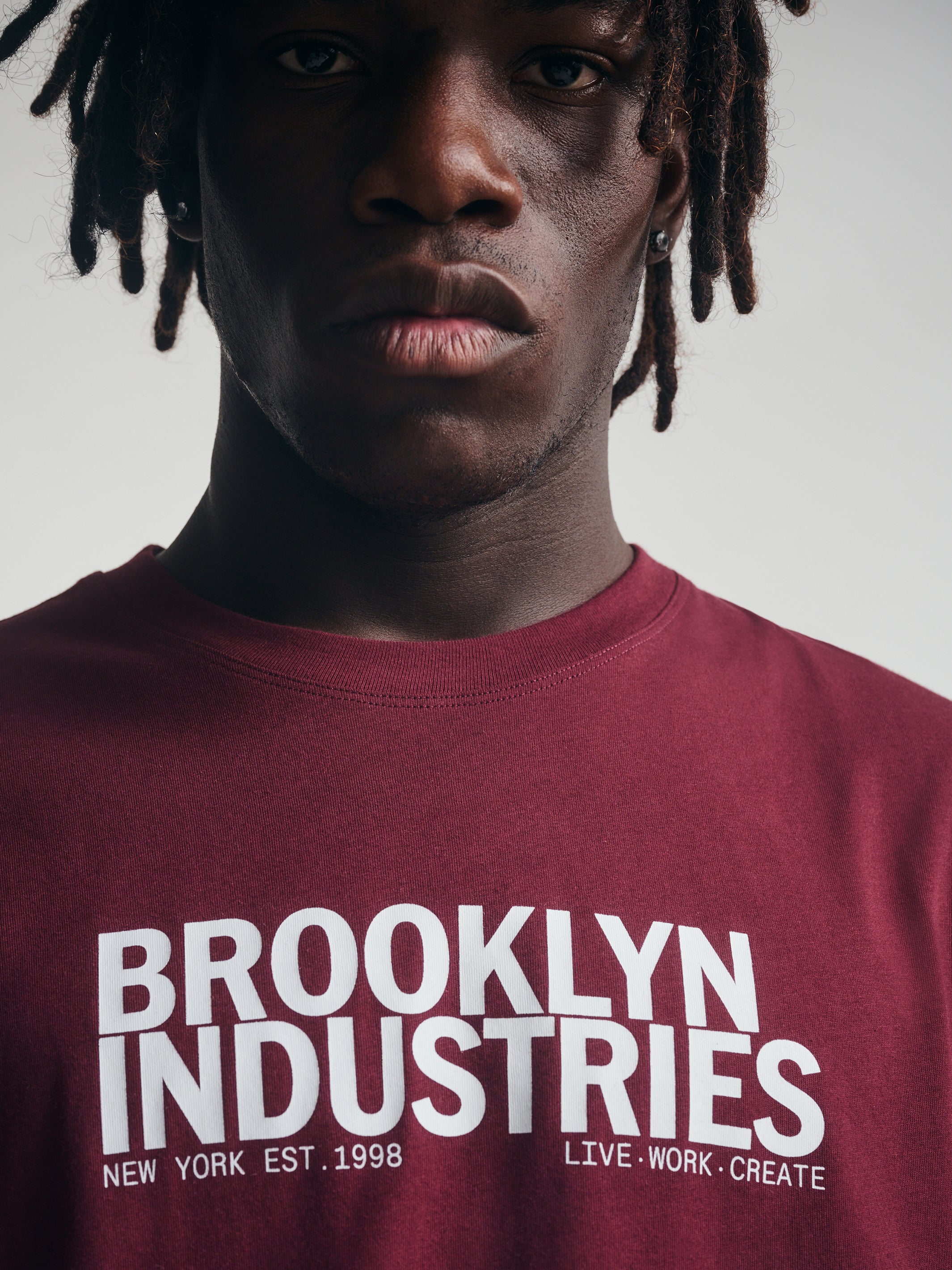 Men's Brooklyn Live Work Create T-Shirt in Windsor Wine