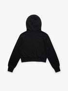 Women's Cropped Zip-Up Hoodie in Black - BROOKLYN INDUSTRIES