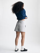 Women's Pique Shorts in Light Grey Melange - BROOKLYN INDUSTRIES
