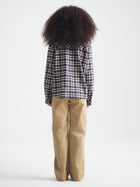 Women's Long Sleeve Plaid Shirt in Navy Check - BROOKLYN INDUSTRIES