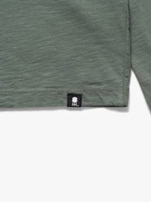 Men's Long Sleeve Henley T-Shirt In Agave Green - BROOKLYN INDUSTRIES