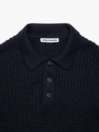 Men's Polo Sweater in Total Eclipse - BROOKLYN INDUSTRIES