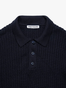 Men's Polo Sweater in Total Eclipse - BROOKLYN INDUSTRIES