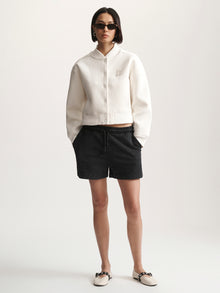 Women's Brooklyn Bomber Jacket In Antique White - BROOKLYN INDUSTRIES