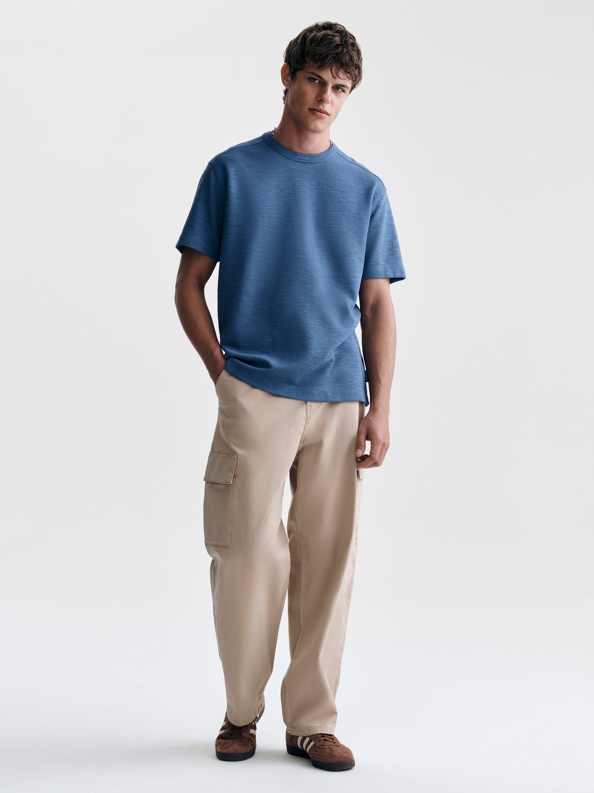 Men's Basic T-Shirt in Bijou Blue - BROOKLYN INDUSTRIES