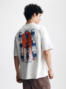 Men's Water Tower T-Shirt in White Onyx - BROOKLYN INDUSTRIES