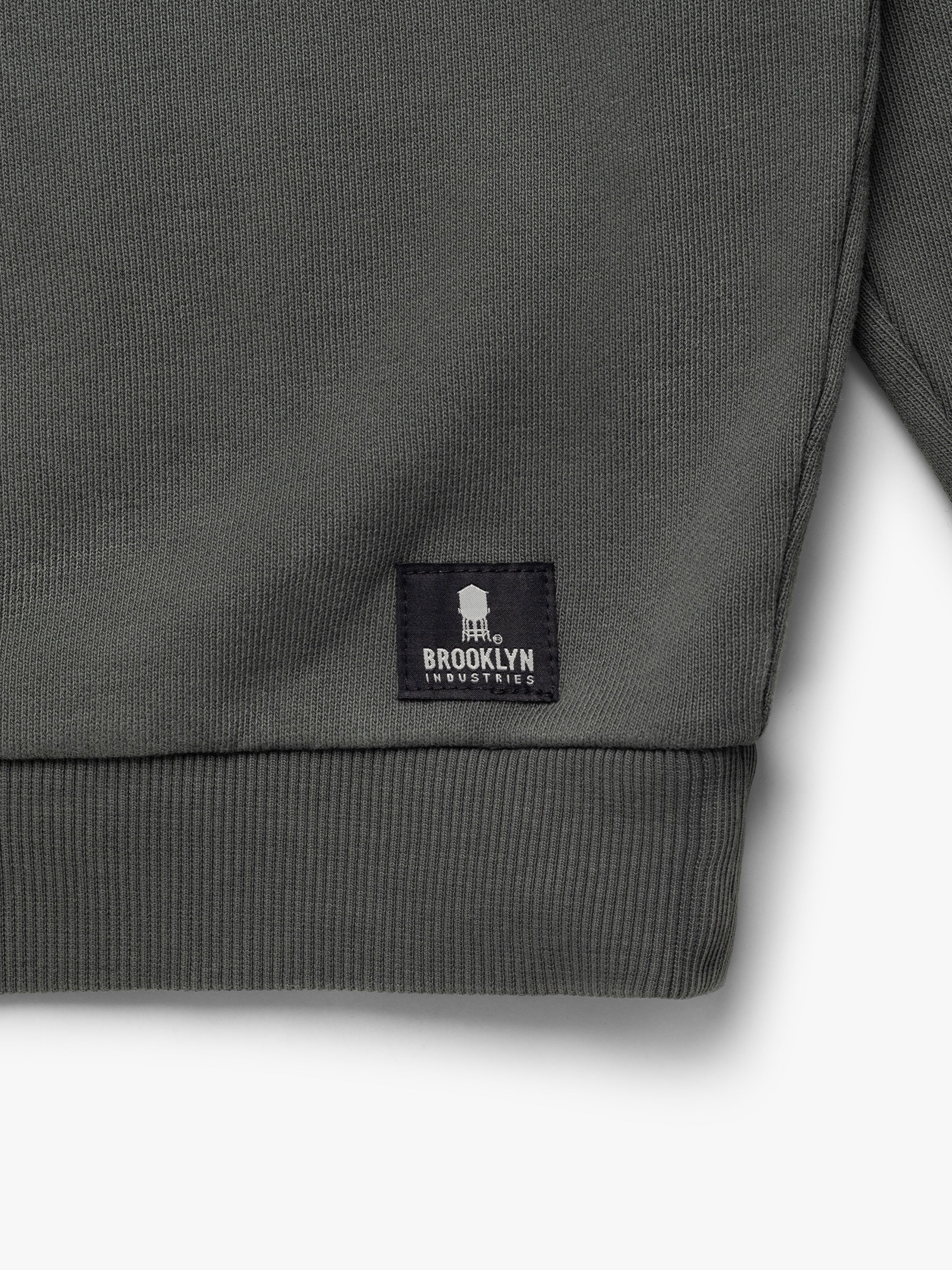 Men's Crew Neck Sweatshirt In Gunmetal - BROOKLYN INDUSTRIES