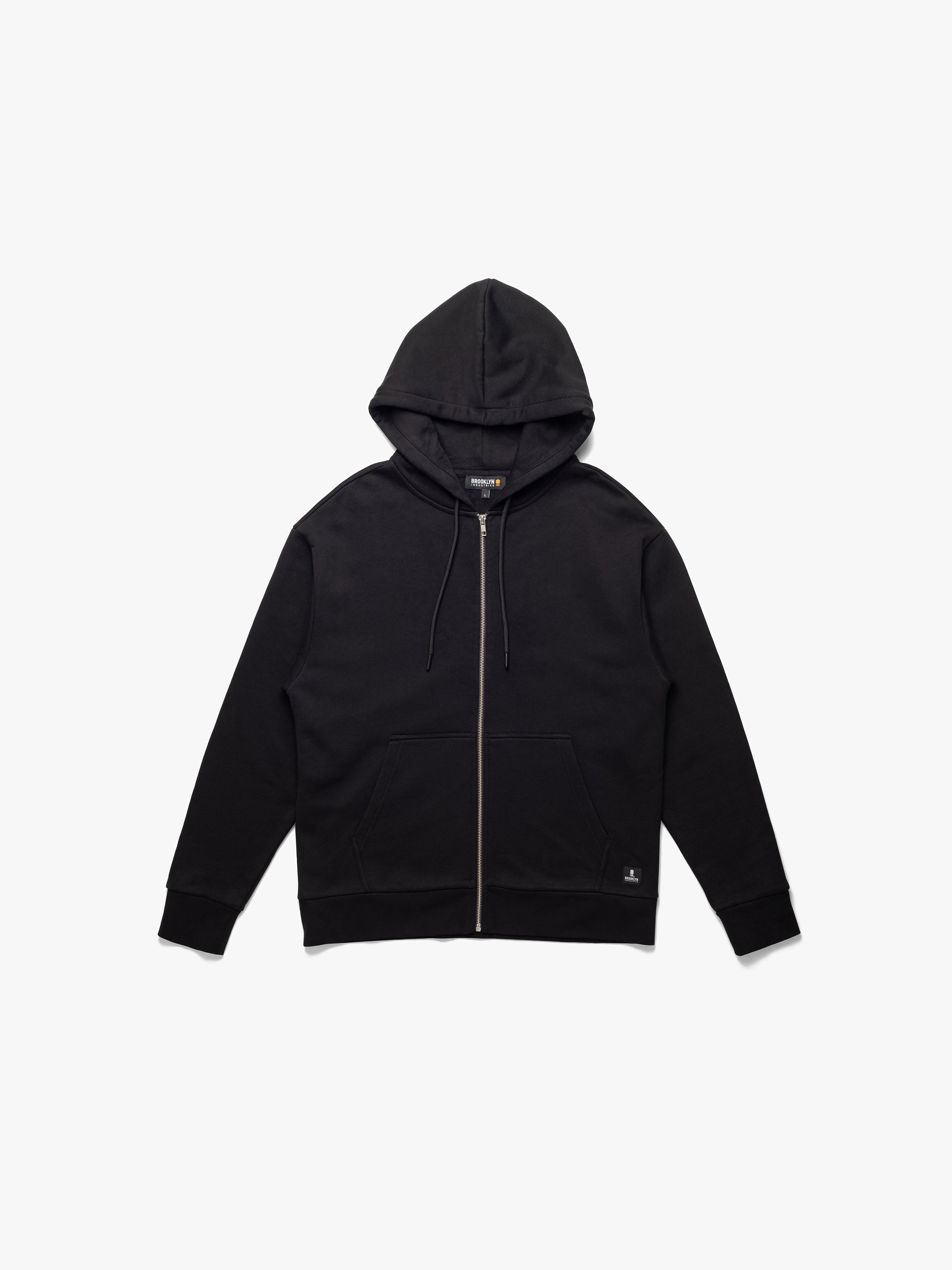 Men's Montrose Zip Up Hooded Sweatshirt In Black | Brooklyn Industries