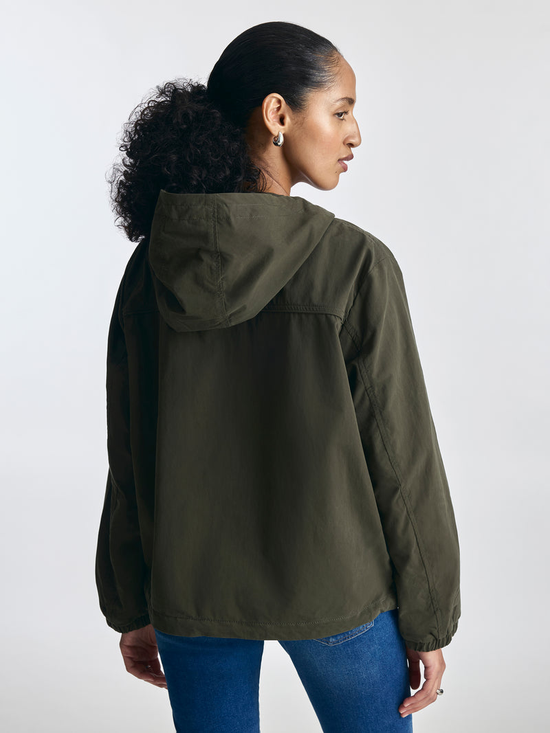 Women's Button-Up Utility Jacket in Deep Depths - BROOKLYN INDUSTRIES