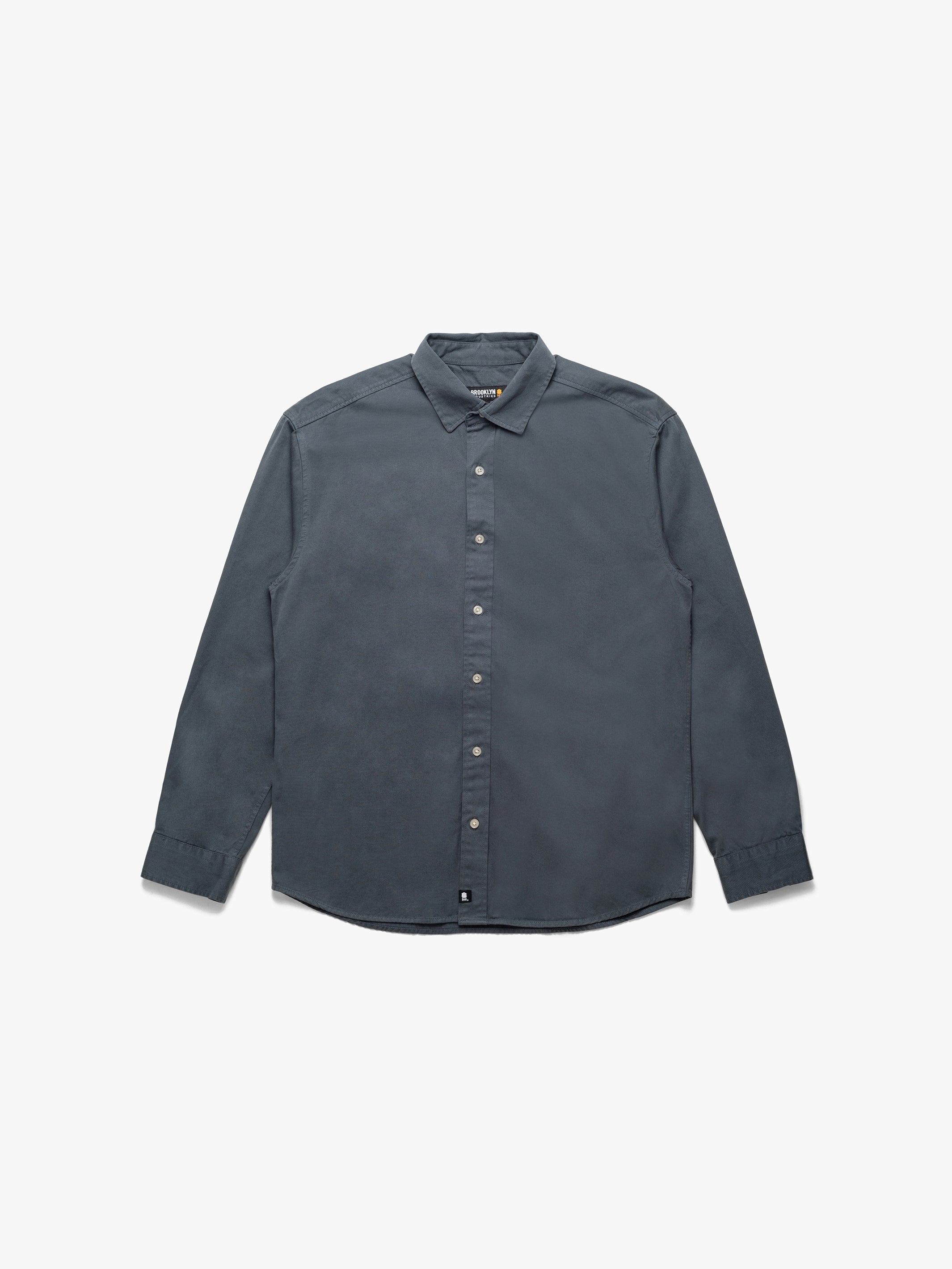 Men's Long Sleeve Shirt In Orion Blue - BROOKLYN INDUSTRIES