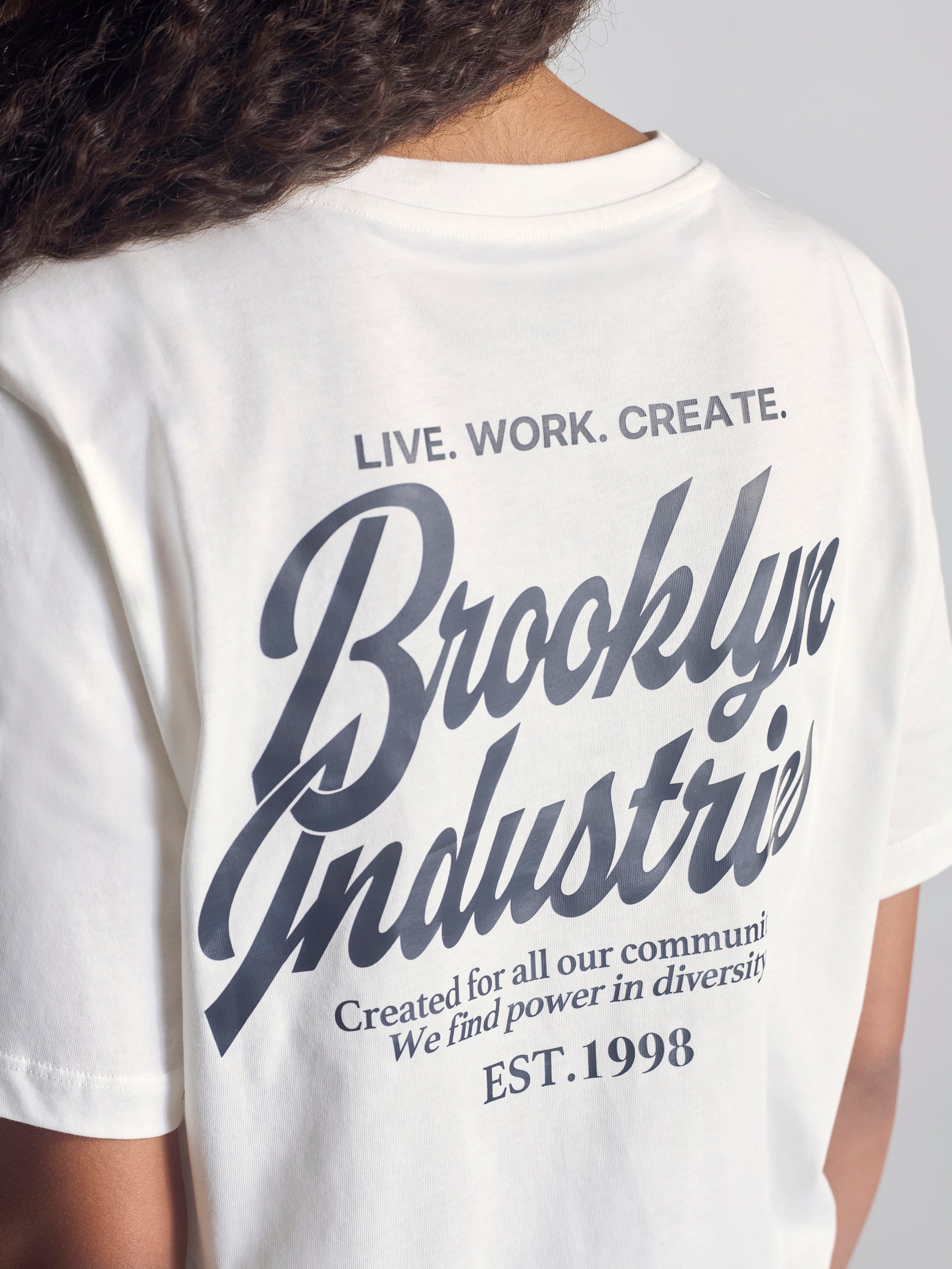 Women's BKI 1998 T-Shirt In Antique White - BROOKLYN INDUSTRIES