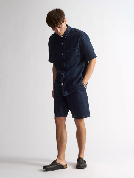 Brooklyn Industries Men's Denim Shorts In Dark Indigo