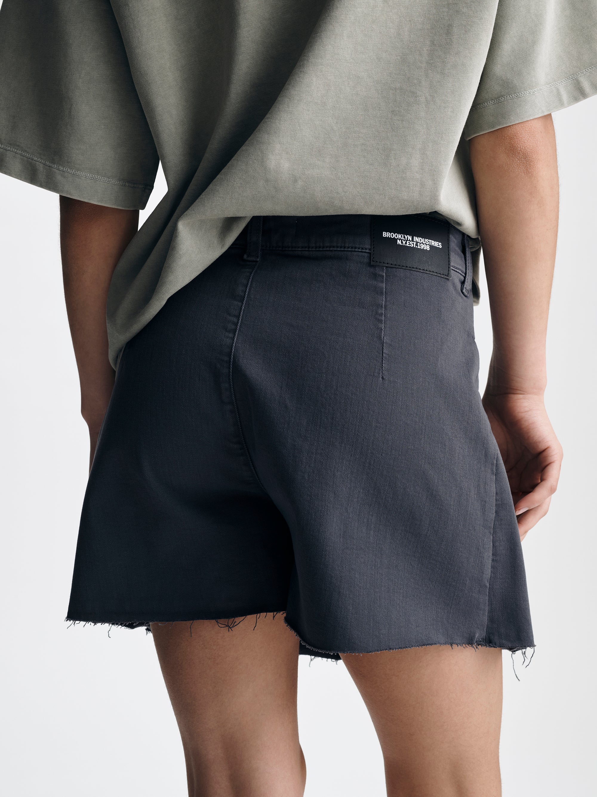 Women's Pleated Skort in Anthracite Colored Twill - BROOKLYN INDUSTRIES