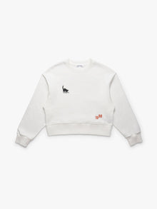 Women's Brooklyn Cat Sweatshirt in Antique White - BROOKLYN INDUSTRIES