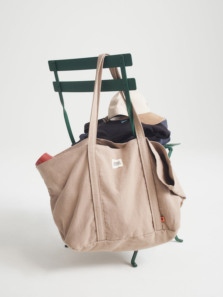 Brooklyn Shopper Tote Bag in Beige - BROOKLYN INDUSTRIES