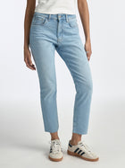 Court High Rise Cropped Straight Leg Jeans in Bleached Denim - BROOKLYN INDUSTRIES